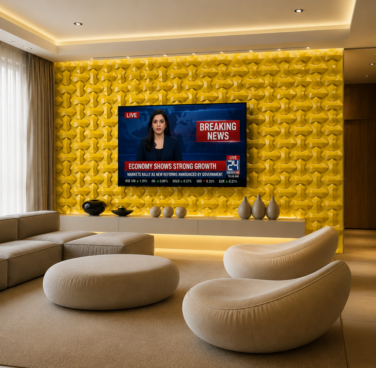 Creative TV wall