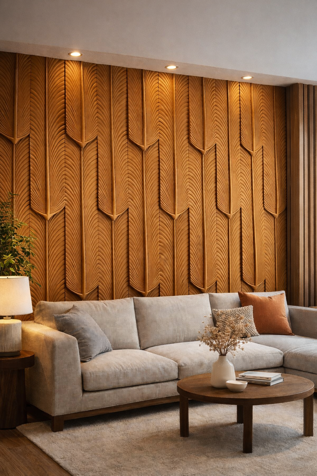 Teak wood wall art