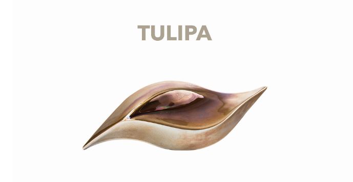 Botanical Leaf Metal Tulipa Wings Wall Art Installation