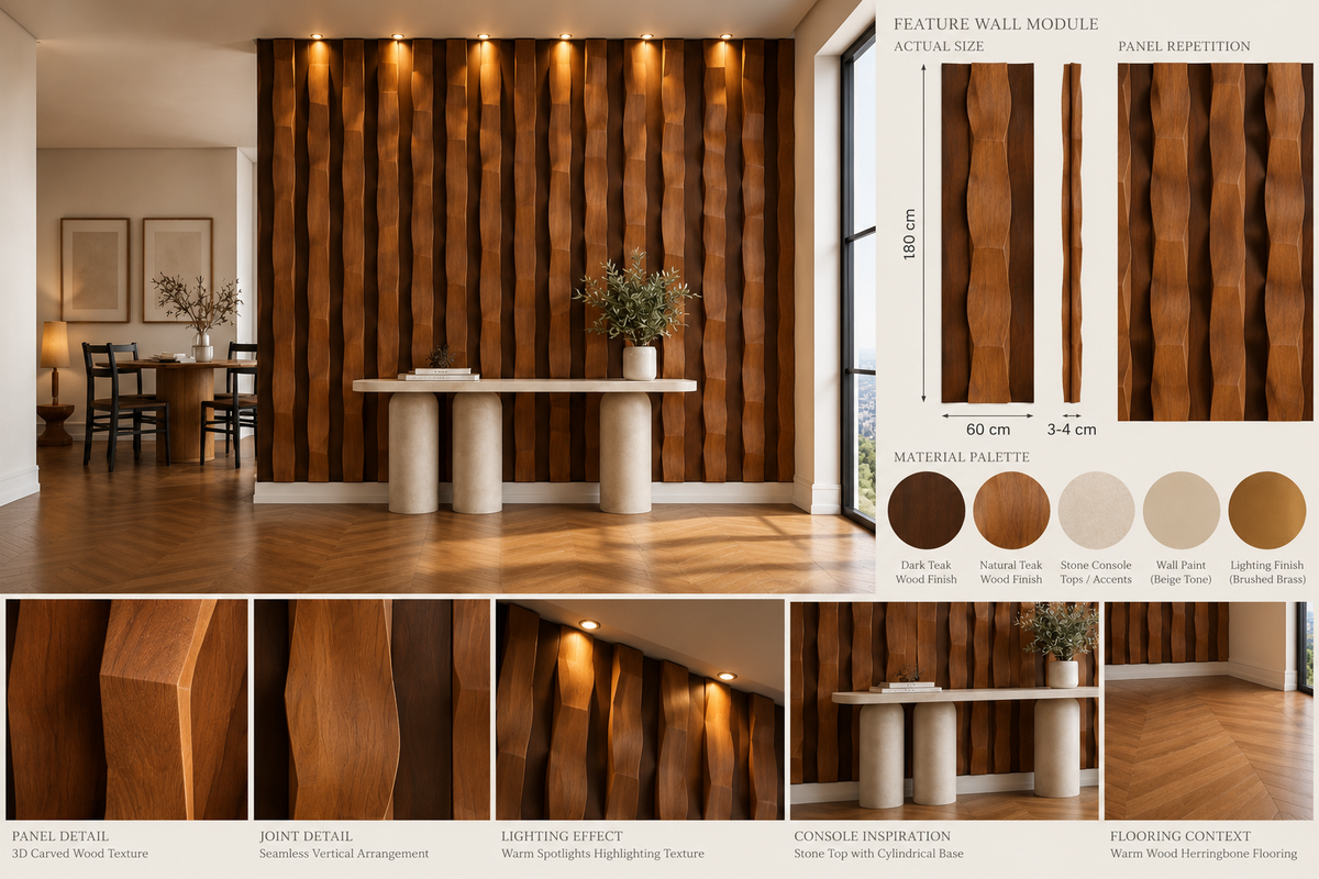 Luxury Wall Decoration | Crafted in Teakwood