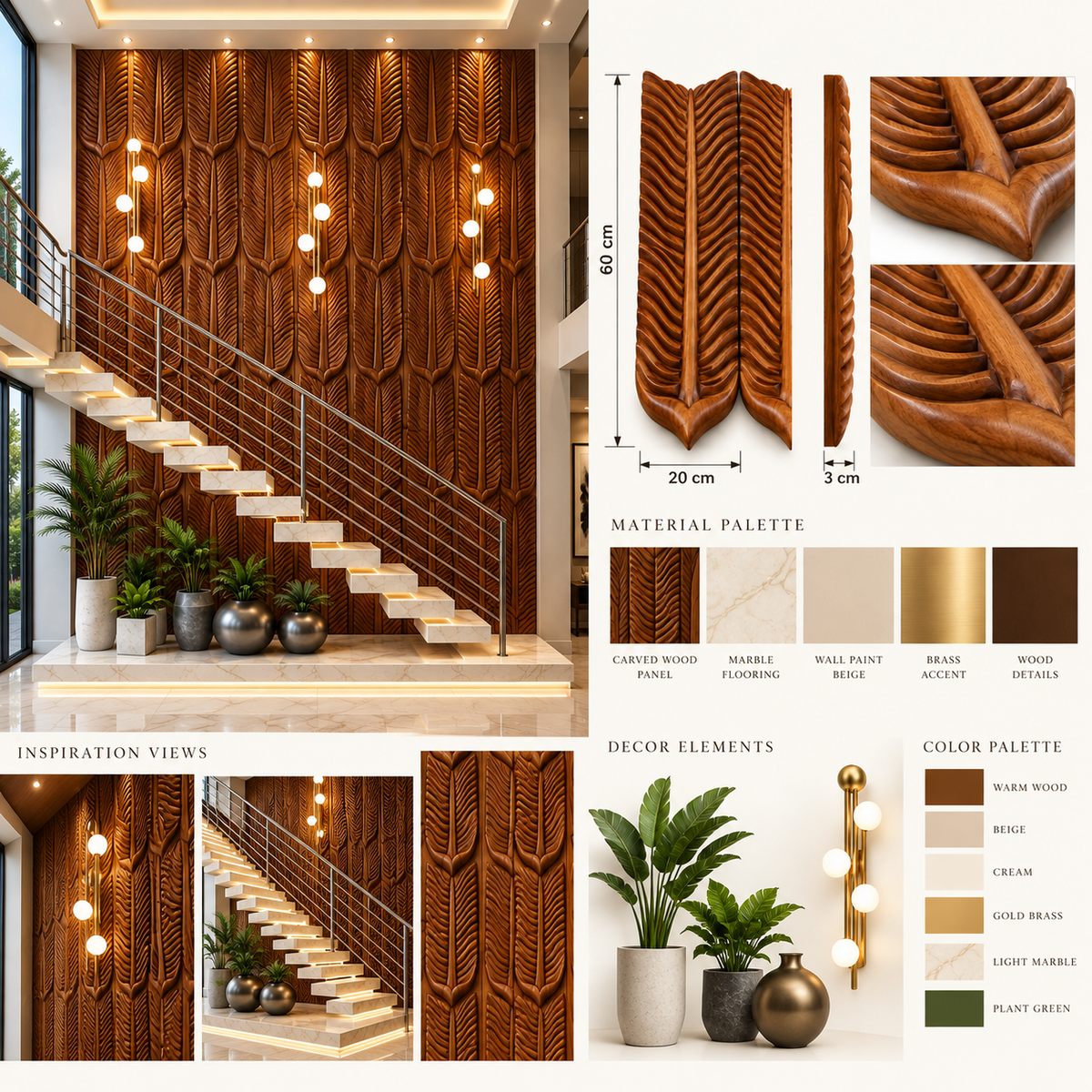 Creative Wall Decoration | Crafted in Teakwood