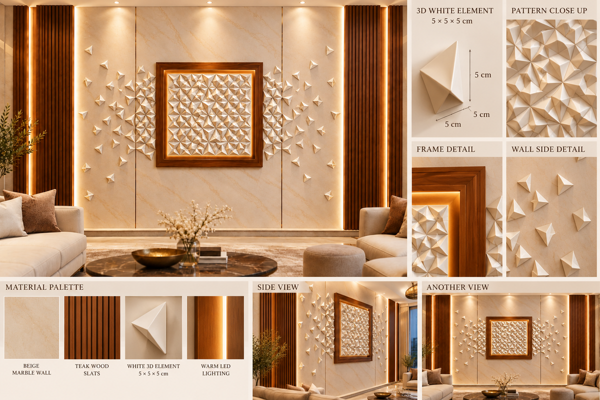 Creative Wall Decoration | Crafted in 3D Porcelain