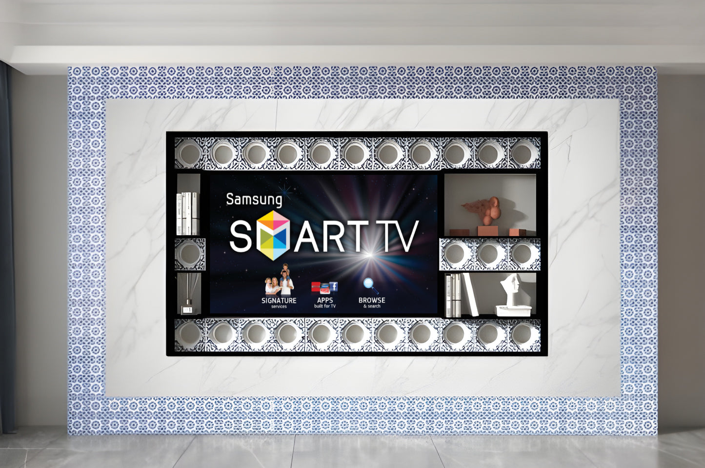 Creative  TV  wall