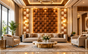 Modern Wall Decoration | Crafted in Teakwood & 3D Porcelain