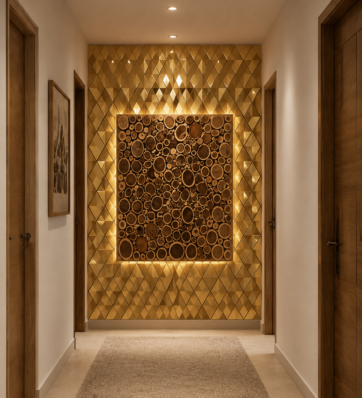 Creative Wall Decoration | Crafted in Teakwood & 3D Porcelain