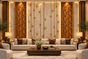 Luxury Wall Decoration | Crafted in Teakwood & 3D Porcelain
