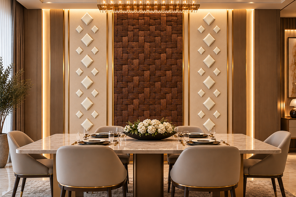 Exclusive Wall Decoration | Crafted in Teakwood & 3D Porcelain