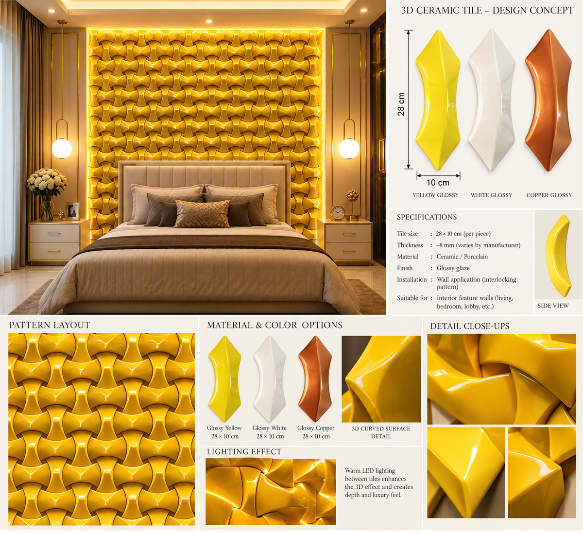 Luxury Wall Decoration | Crafted in 3D Porcelain