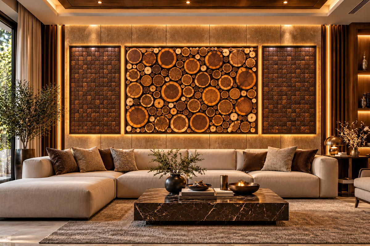 Modern Wall Decoration | Crafted in Teakwood
