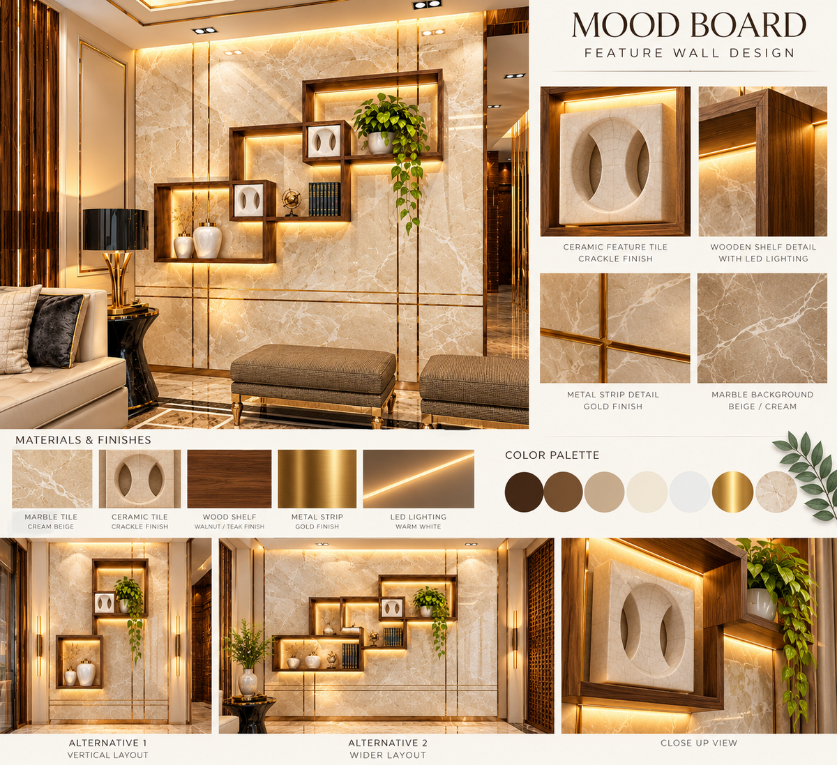Luxury Wall Decoration | Crafted in 3D Porcelain