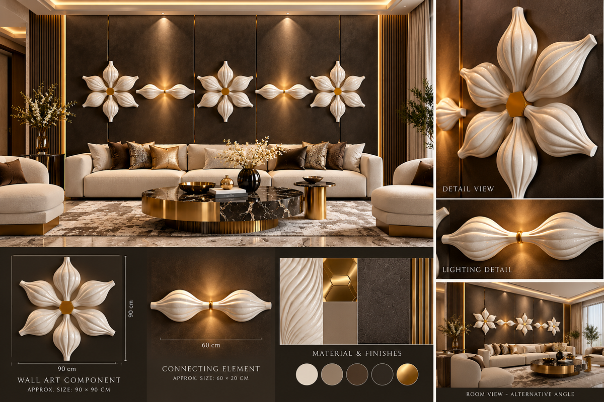Luxury Wall Decoration | Crafted in 3D Porcelain