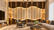 Luxury Wall Decoration | Crafted in Teakwood & 3D Porcelain