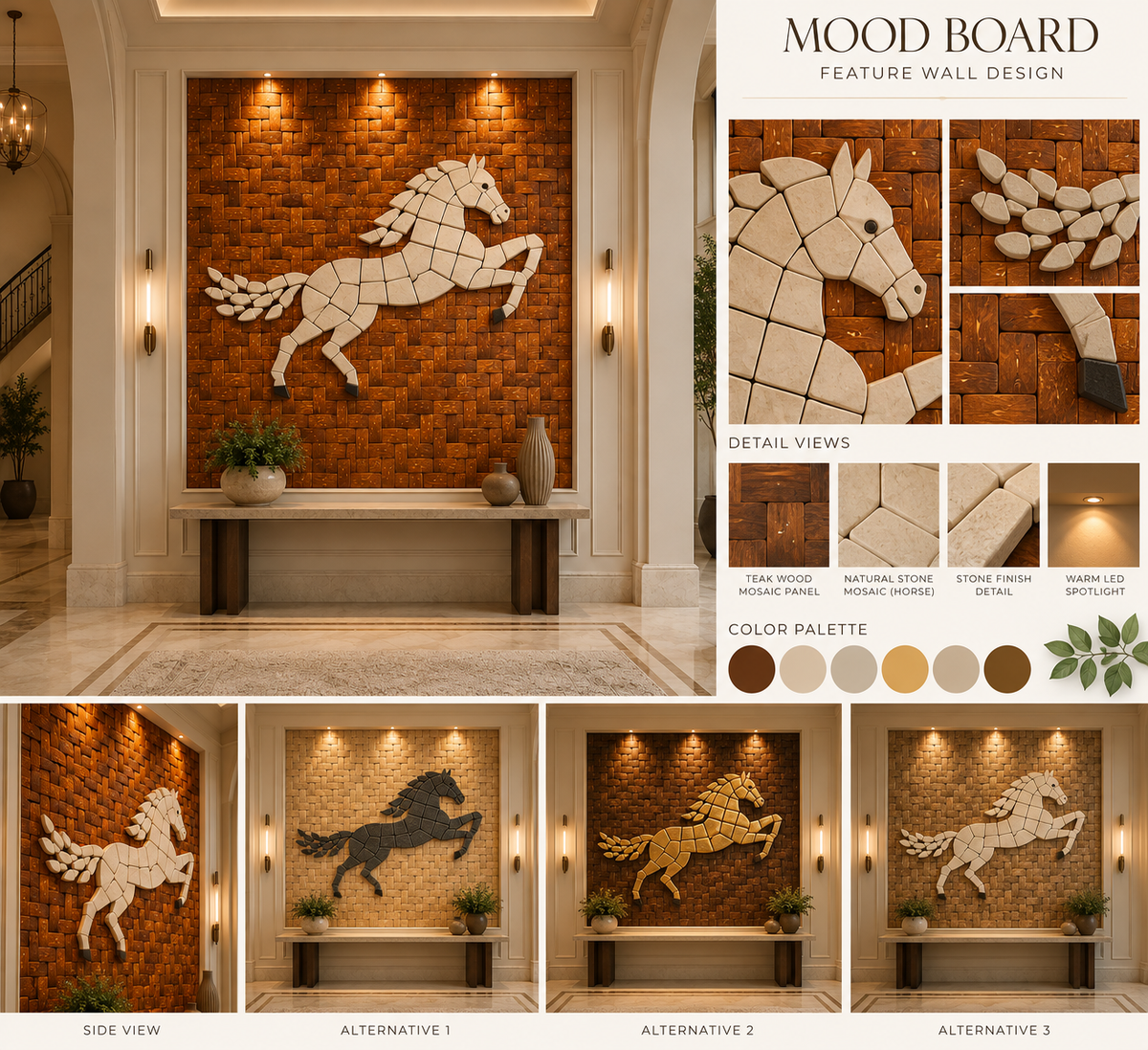 Creative Wall Decoration | Crafted in Teakwood
