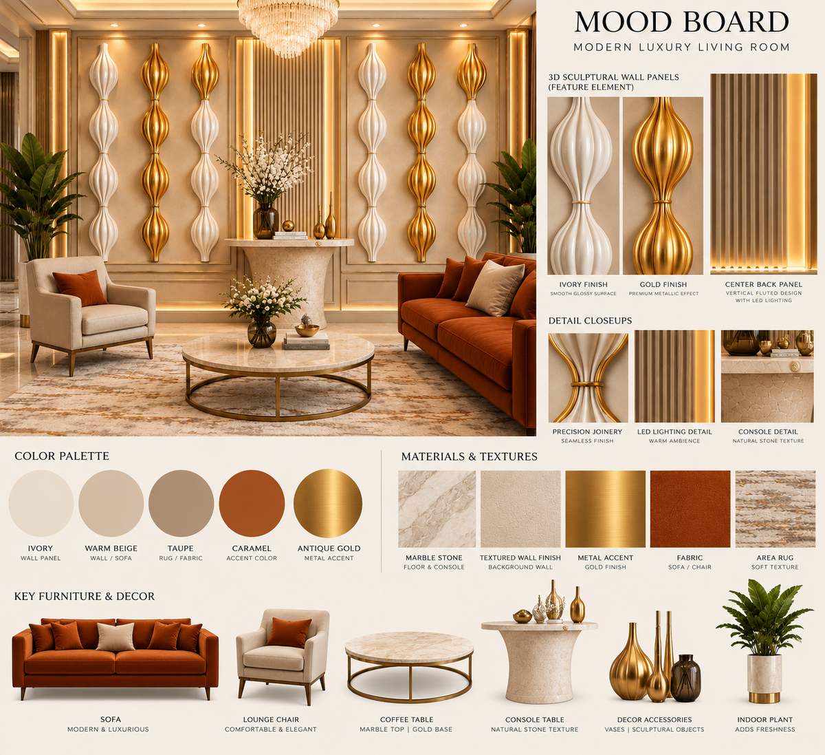 Luxury Wall Decoration | Crafted in 3D Porcelain