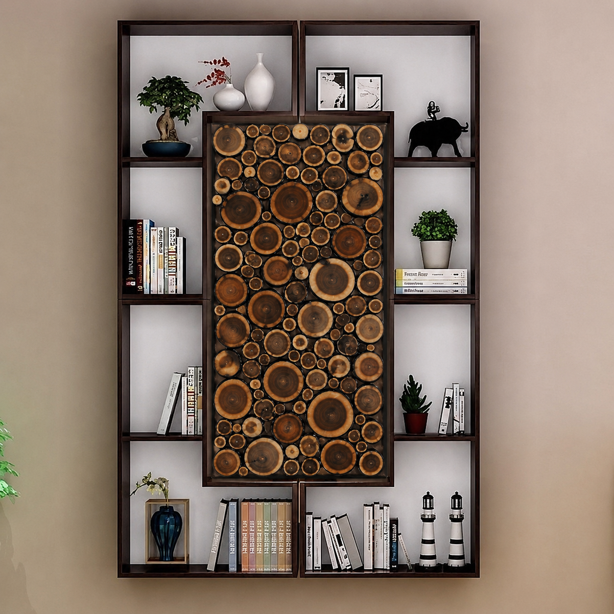 Timber Slice Display Shelf