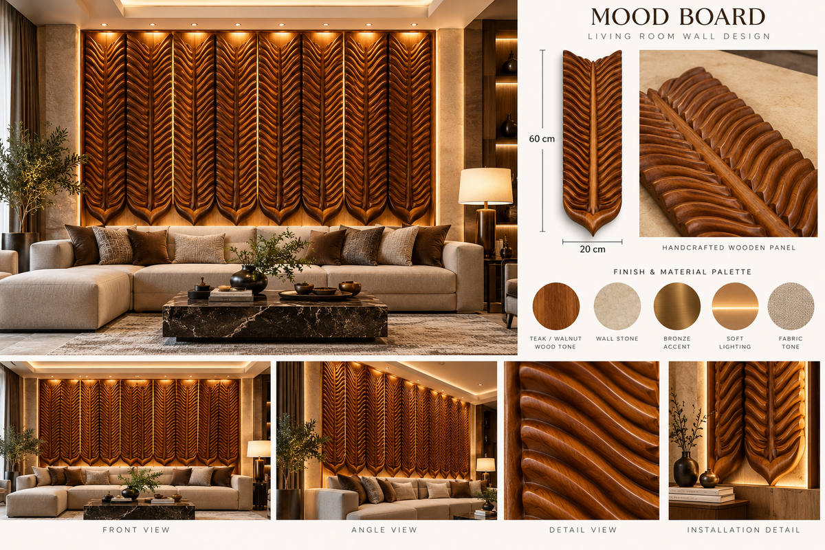 Luxury Wall Decoration | Crafted in Teakwood