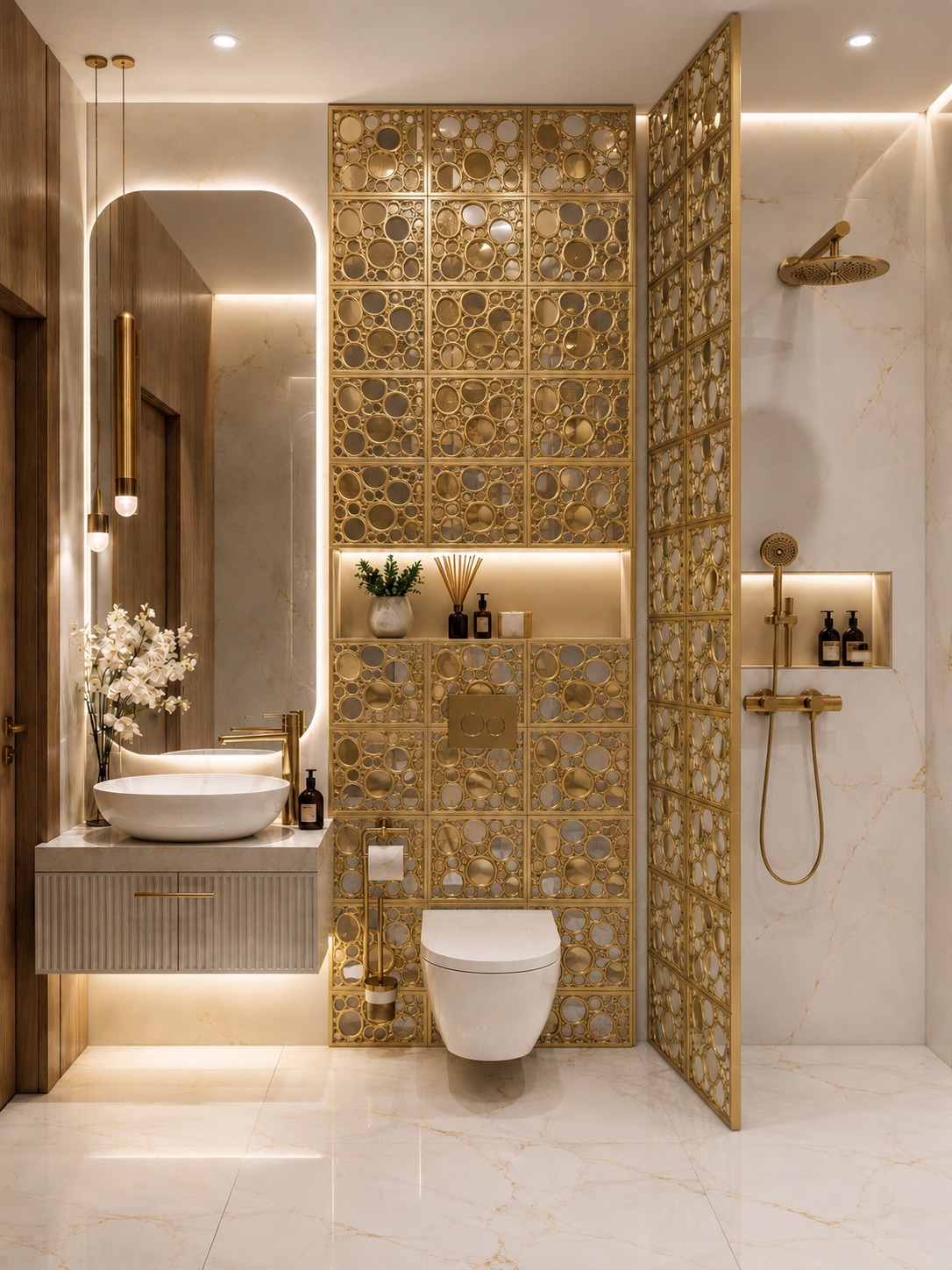 Aurum Circles Wall Panel