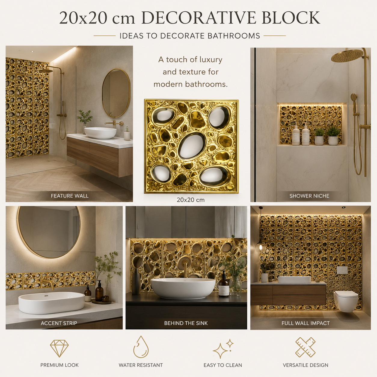 Luxury Ceramic Bathroom Accent Decor - Regal