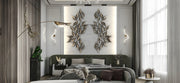Botanical Leaf Metal Wall Art Installation