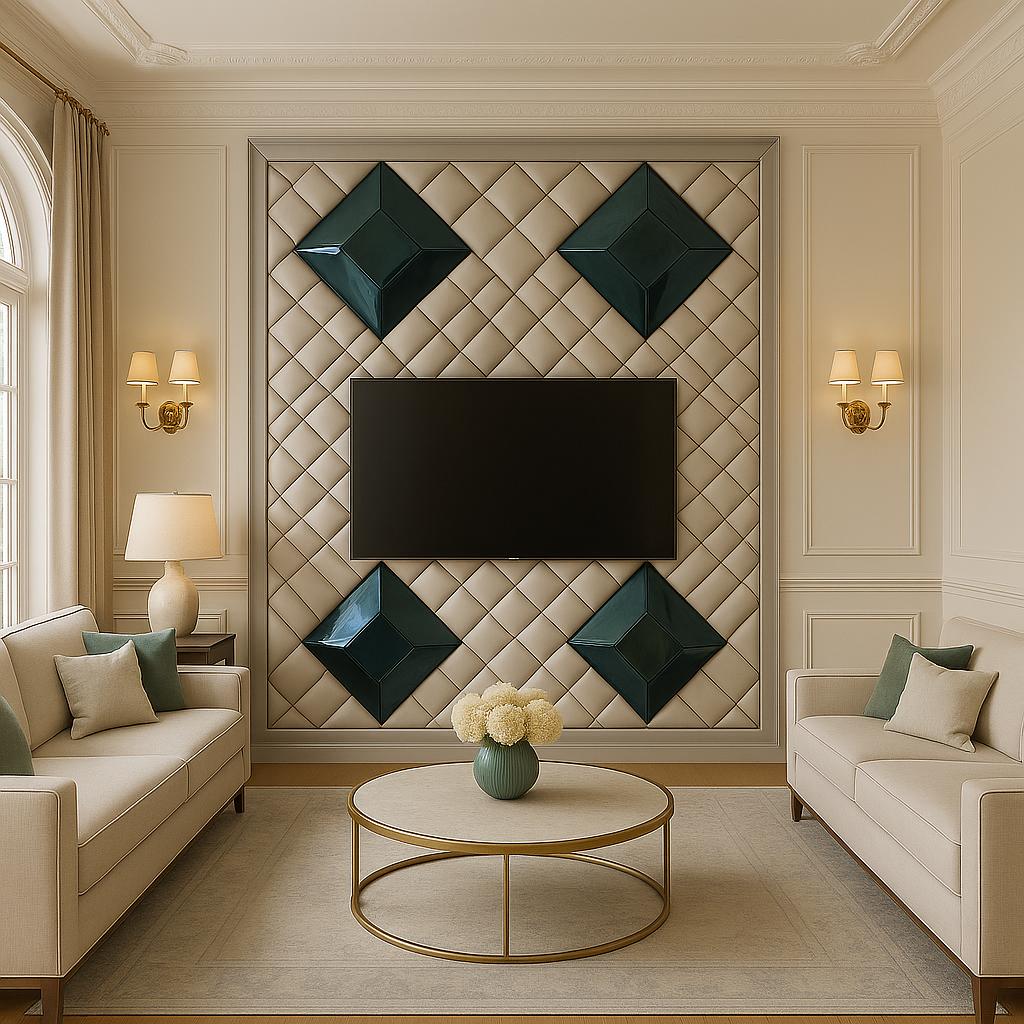 Emerald Prism Luxe TV Feature Wall