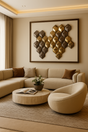 Geometric Cubic Metal Wall Art Panel