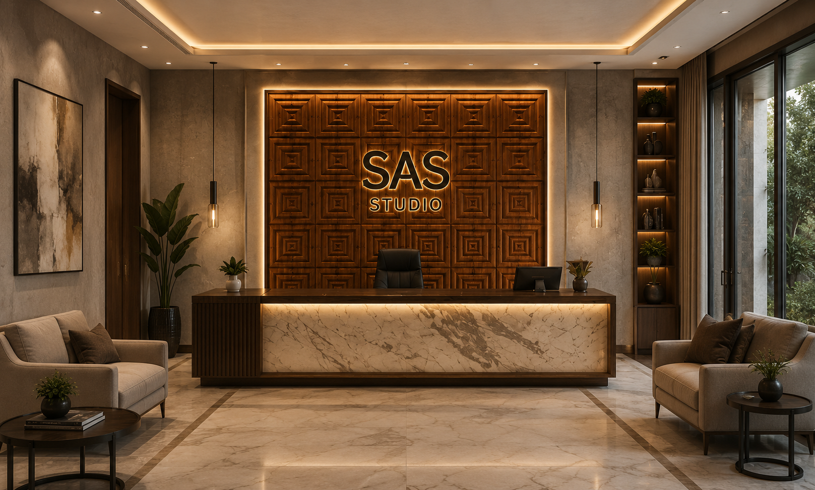 Luxury Ceramic Hotel Accent Decor - Radiance