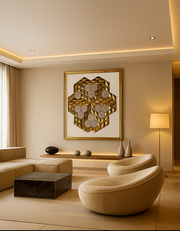 Luxury Hexagonal Geometric Wall Art Panel