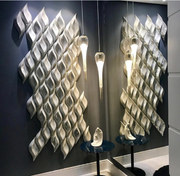 Silver Cascade 3D Metal Wall Art Installation