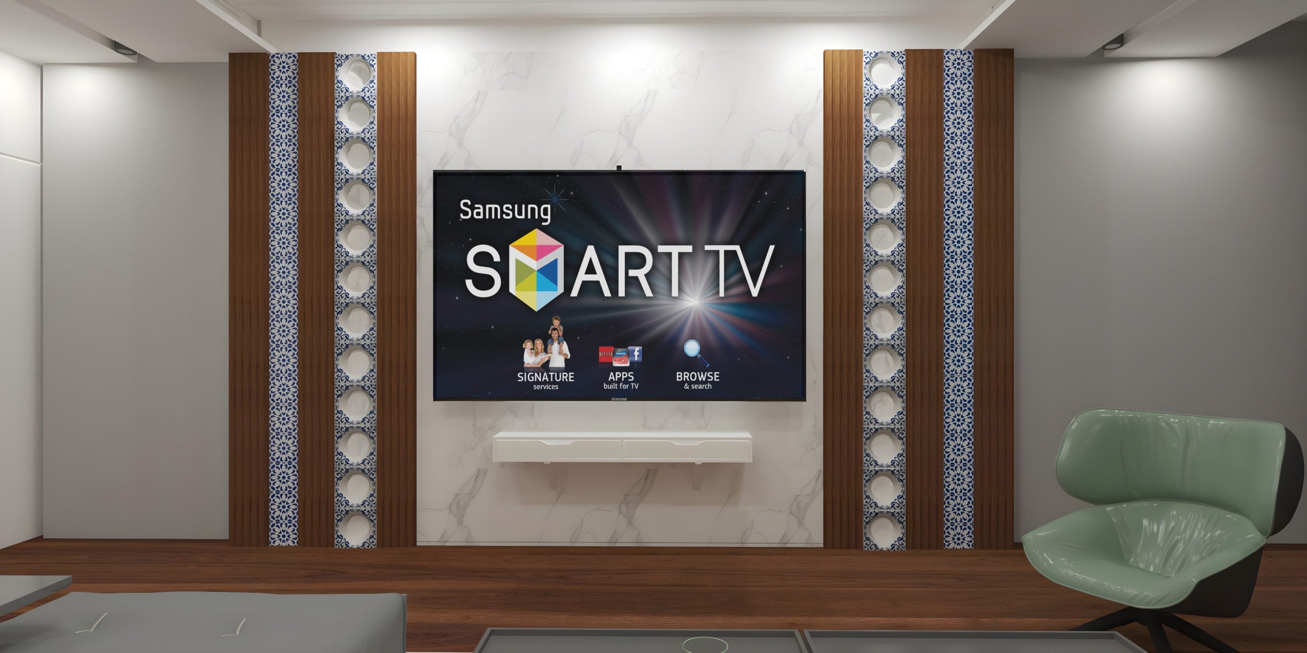 creative TV wall