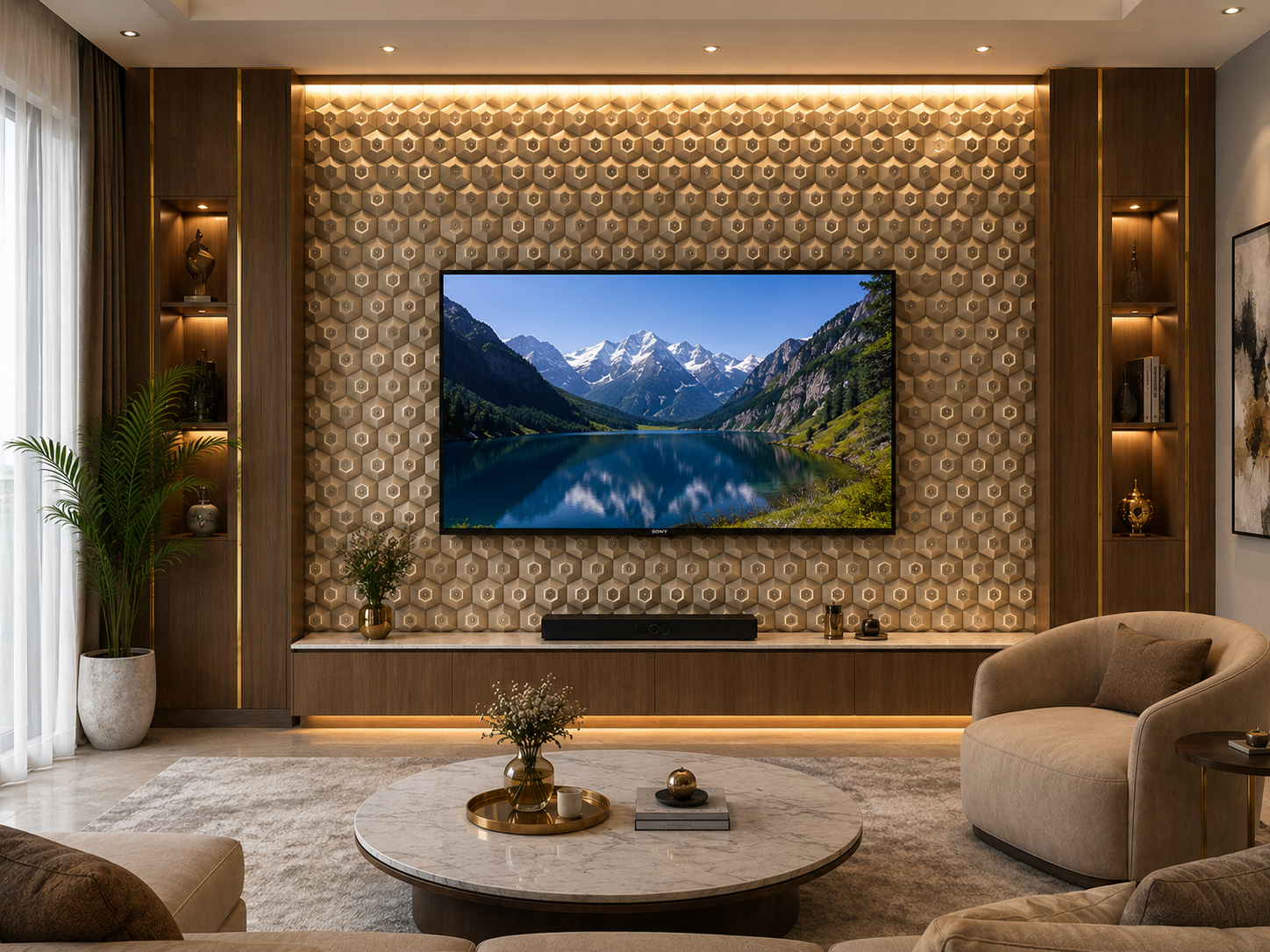 Luxury Bespoke TV Wall | The Modern Luxe Edition