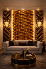 Modern Wall Decoration Panel | Coconut & Stone Mosaic Craft