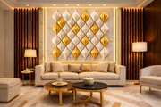 Luxury Wall Decoration Piece | Teak Wood & Natural Stone