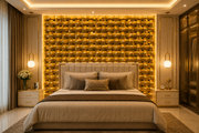 Luxury Wall Decoration Design | Porcelain & Teak Wood Craft