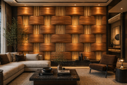 Modern Wall Decoration Panel | Stone Mosaic & Shell Finish