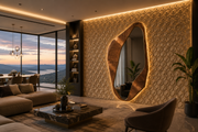 Premium Wall Decoration Panel | Rattan & Stone Mosaic