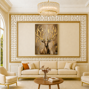 Exclusive Wall Decoration Panel | Ceramic 3D & Metal Accent