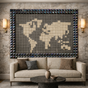 World Mosaic 3D Wall Art Panel