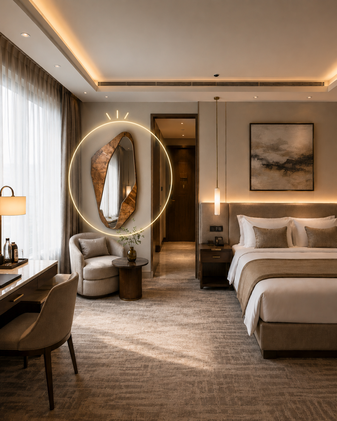 Luxury Bespoke Refined Accent Decor | Crafted in Teak Wood & 3D Ceramic