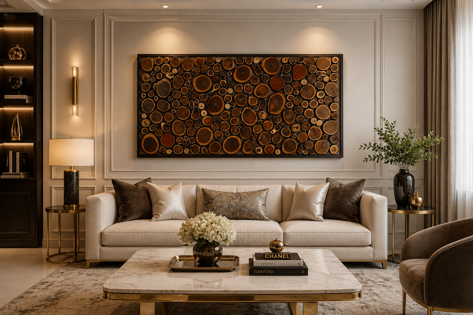 Luxury Bespoke Deluxe Accent Decor | Crafted in Teak Wood & 3D Ceramic