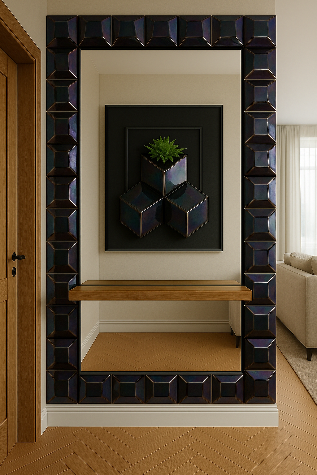 Luxury Bespoke Legacy Accent Decor | Crafted in Teak Wood & 3D Ceramic
