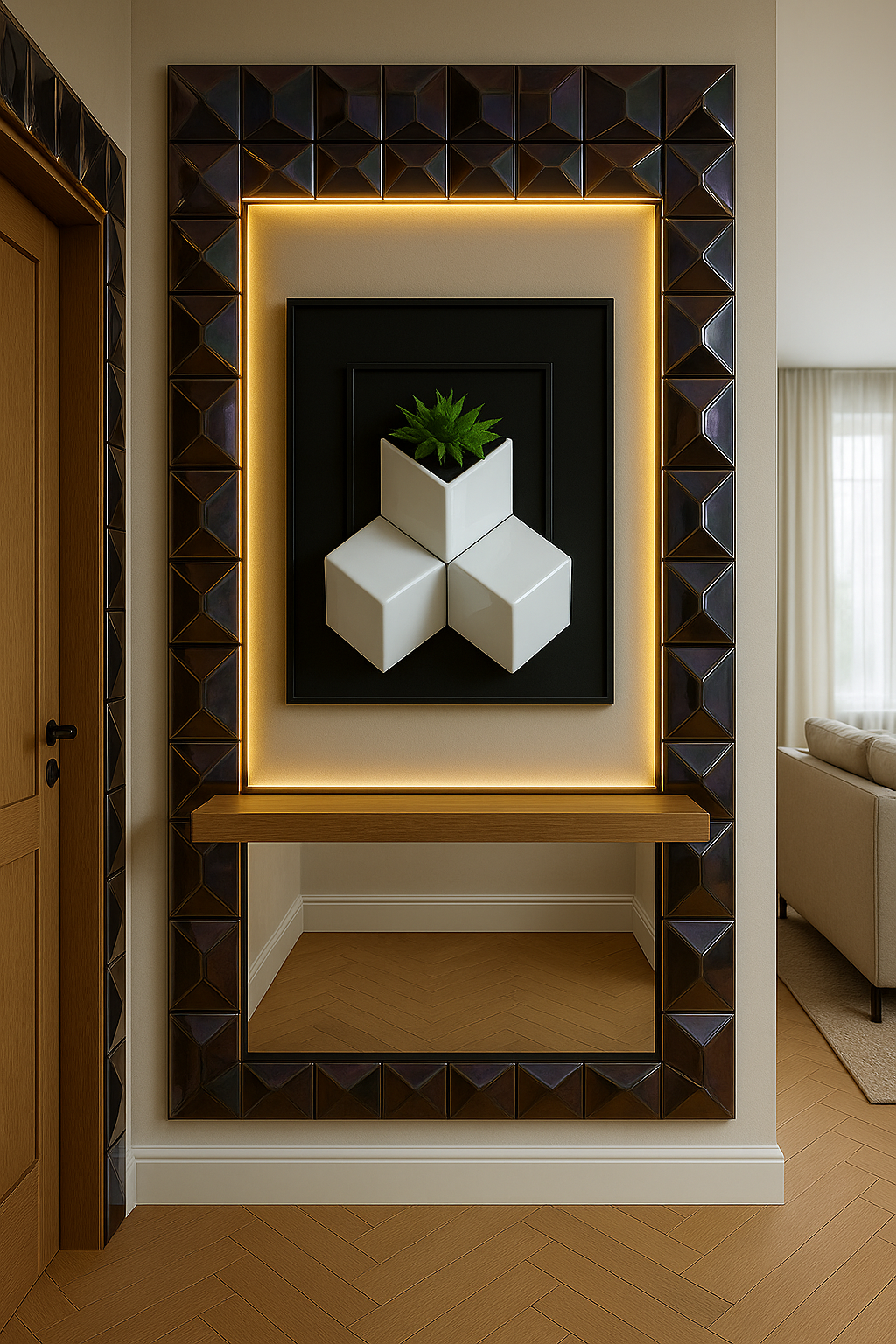 Luxury Bespoke Estate Accent Decor | Crafted in Teak Wood & 3D Ceramic