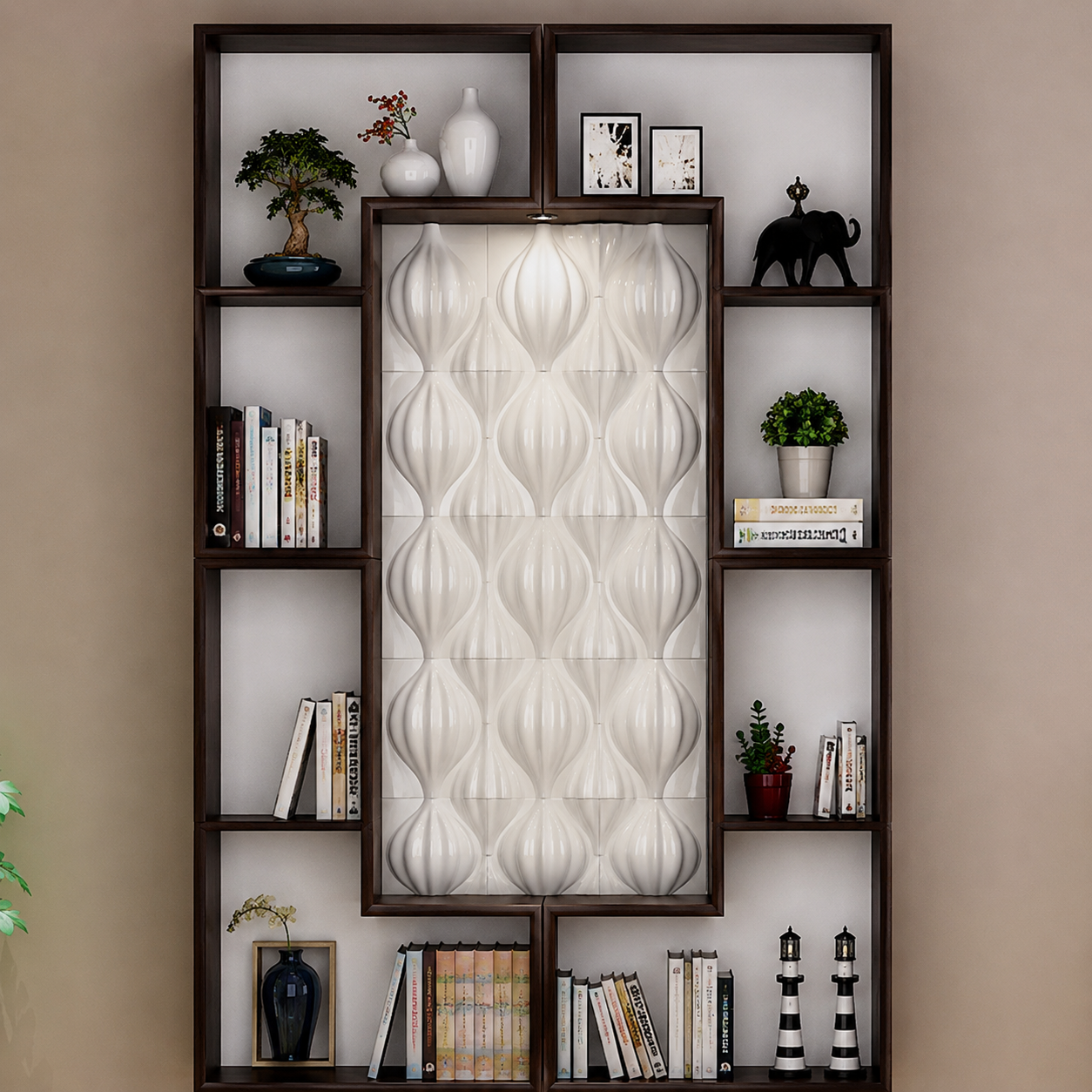 Luxury Bespoke Palace Accent Decor | Crafted in Teak Wood & 3D Ceramic