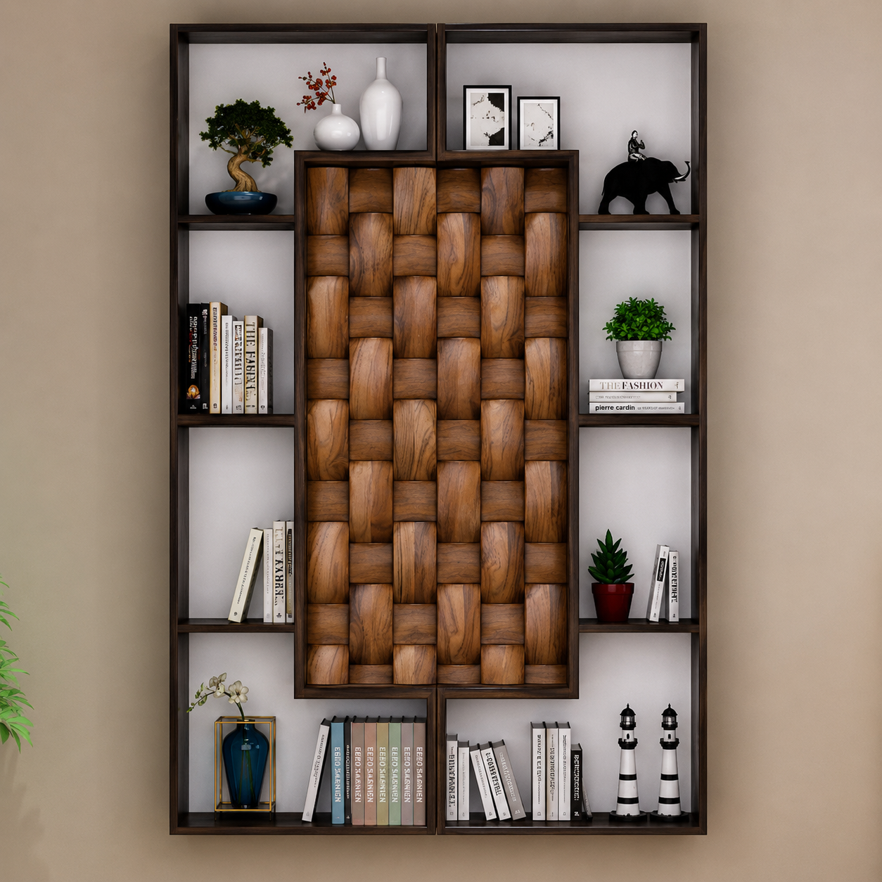 Luxury Bespoke Haven Accent Decor | Crafted in Teak Wood & 3D Ceramic