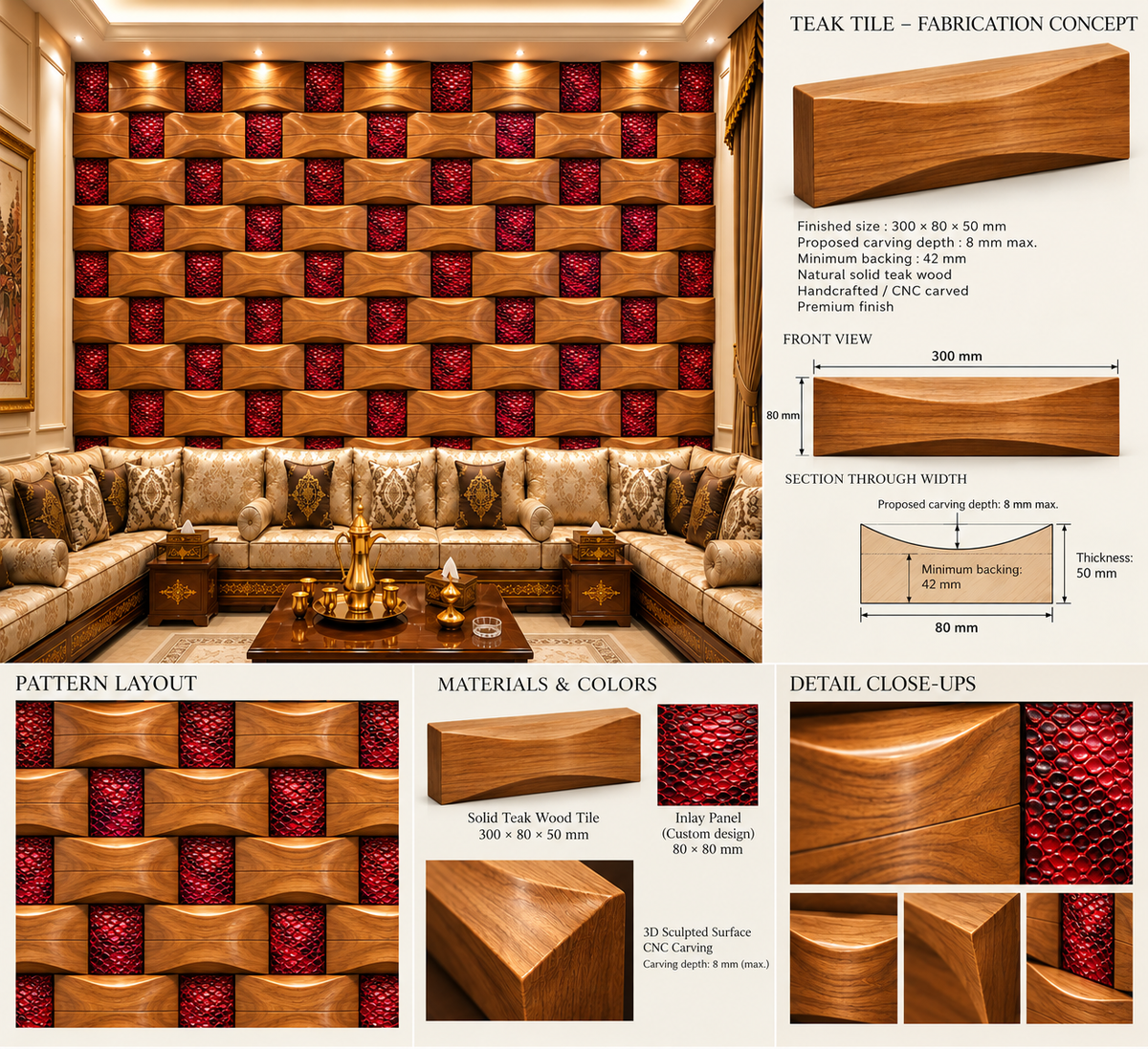 Luxury Wall Decoration | Crafted in Teakwood