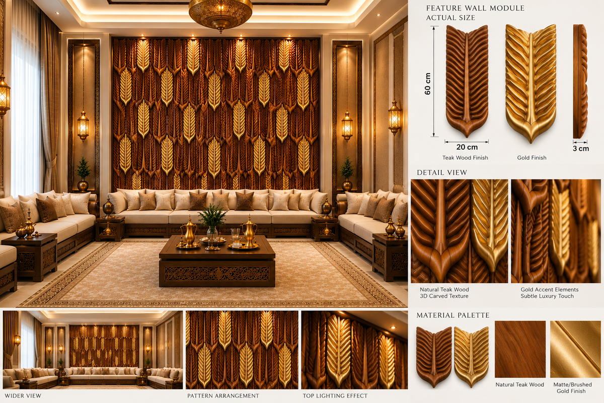 Elegant Wall Decoration Piece | Crafted in Teakwood