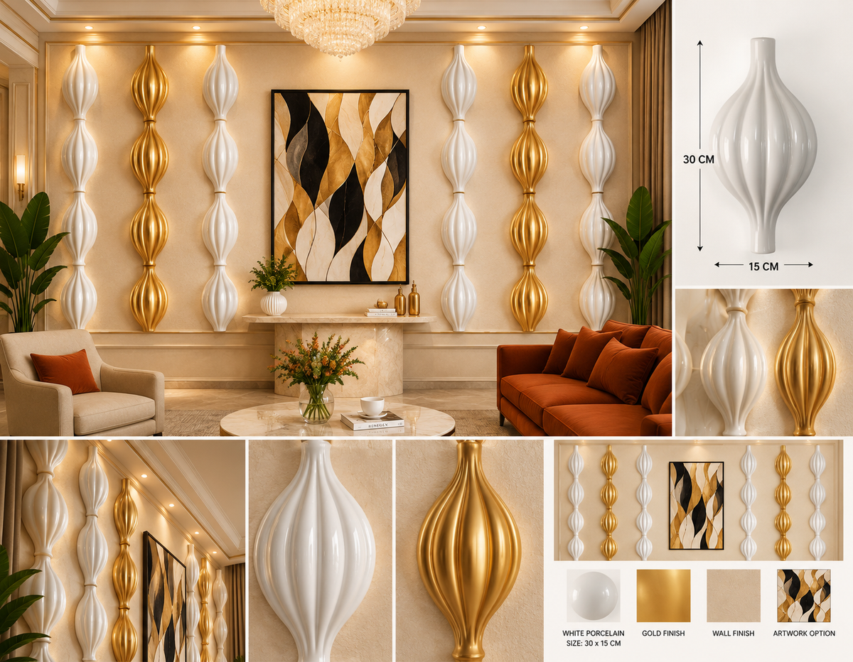 Premium Wall Decoration | Crafted 3D Porcelain