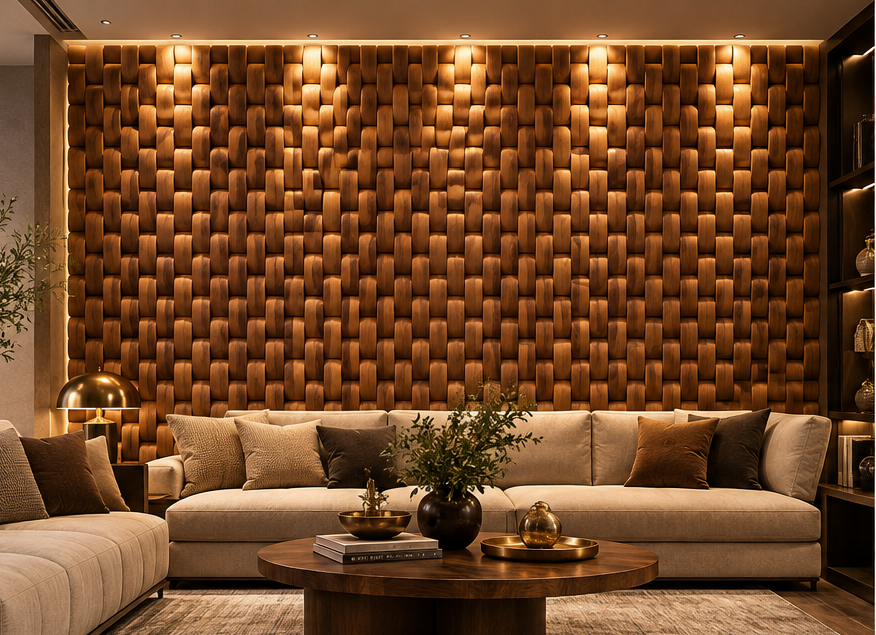 Modern Wall Decoration | Crafted in Teakwood