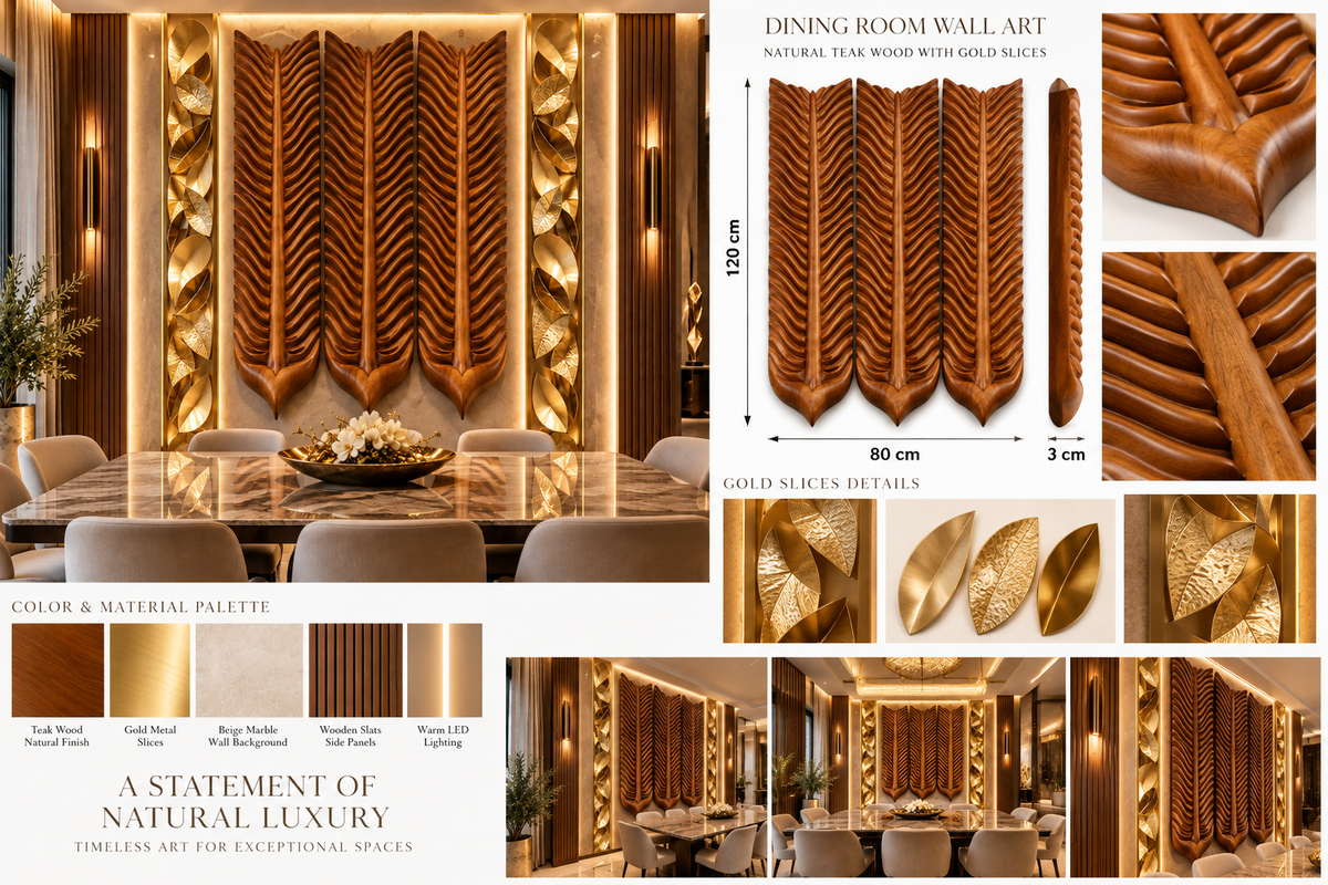 Luxury Wall Decoration | Crafted in Teakwood