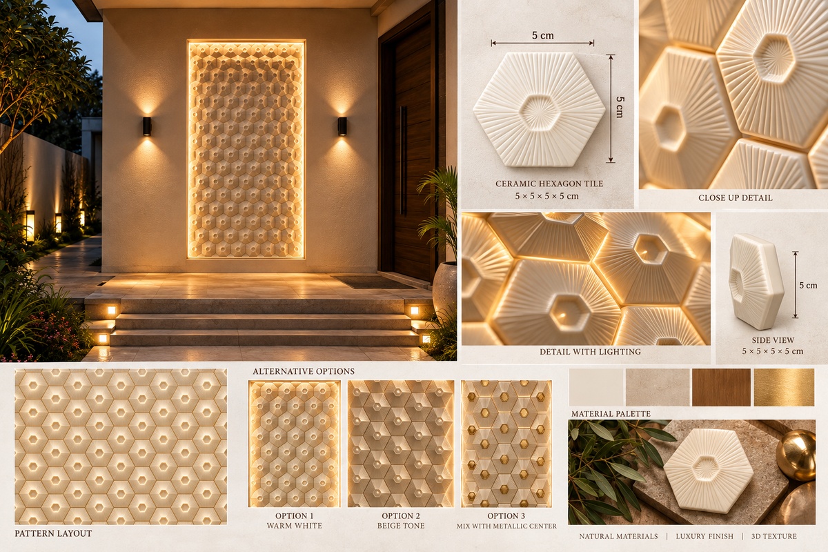 Bespoke Wall Decoration | Crafted in 3D Porcelain